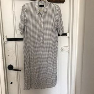 Selected Black and White Check Shirt Dress